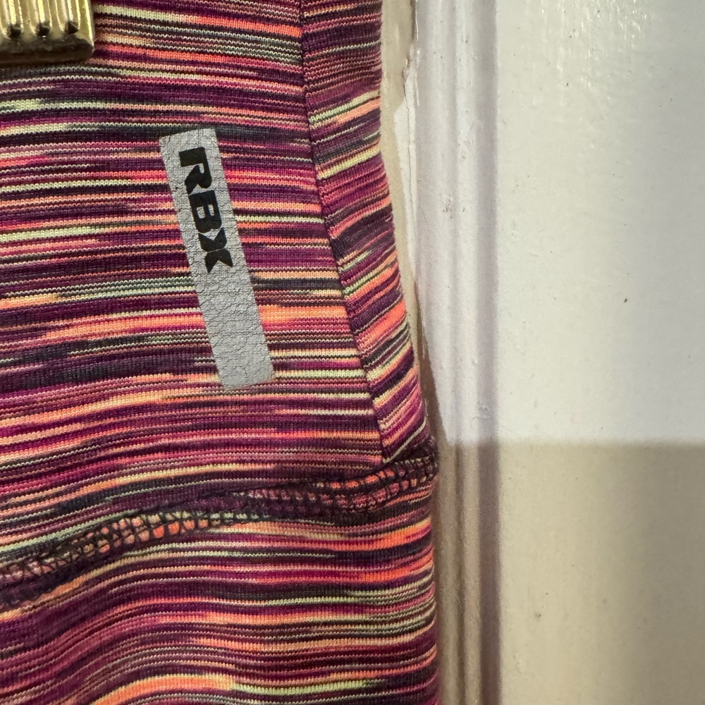 RBX Active High Waist Space Dye Leggings Multicolor Stripe Size L - Picture 4 of 4